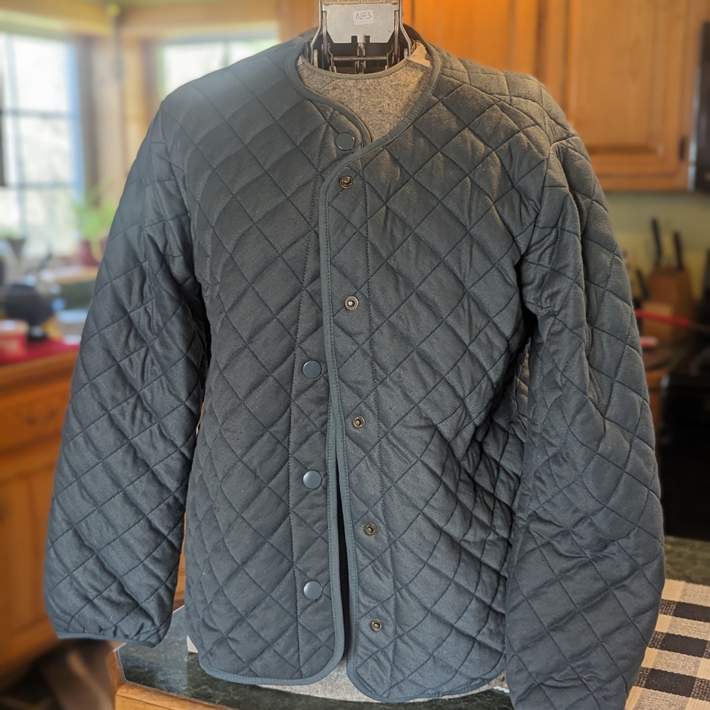 Quilted Gray/Green Jacket